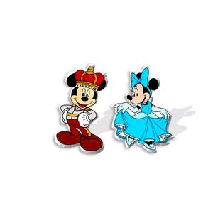 Mickey And Minnie Acrylic Stud Earrings